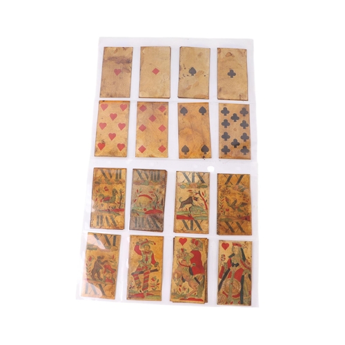 17 - A set of French suited animal Tarot and playing cards, each 6 by 11cms (approx 77 cards).