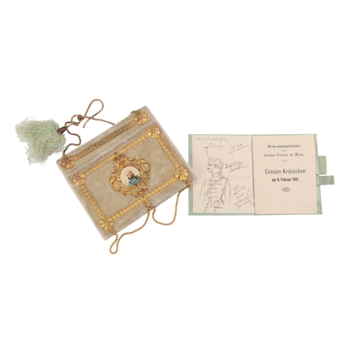 271 - A group of early 20th century Austrian Vienna Town Hall dance cards in ornate cases and miniature bo... 