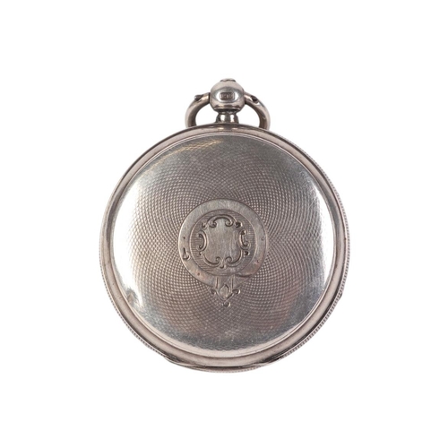 355 - A Rankin key wound silver cased open faced pocket watch, the white enamel dial with Roman numerals a... 