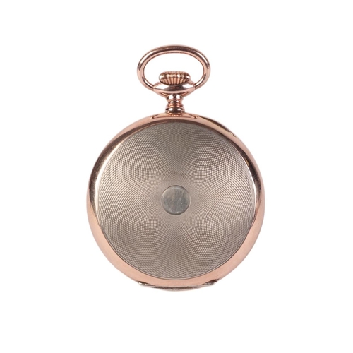 357 - A Bruuns silver and yellow metal cased open faced pocket watch, the white enamel dial with Arabic nu... 