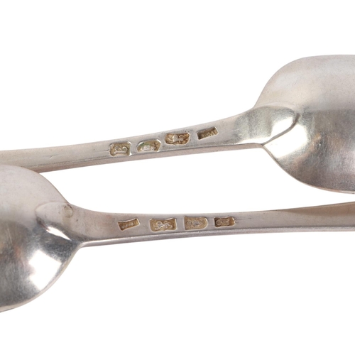 430 - A pair of George III silver tablespoons, London 1776 and makers mark for Walter Tweedie, 22cms long,... 