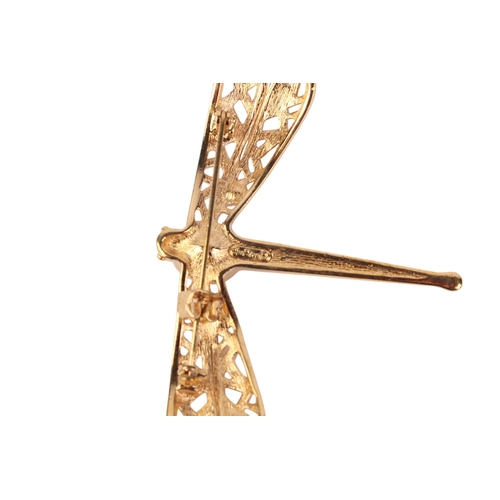 521 - A Christian Dior dragonfly brooch, boxed, 7cms wide.