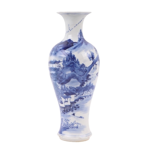 581 - A Chinese famille rose pot and cover, 22cms high; together with a Chinese blue and white vase, 26cms... 