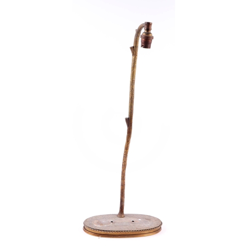 686 - A Brierley cut glass table lamp, 26cms high; together with a brass lamp base, 55cms high (2).