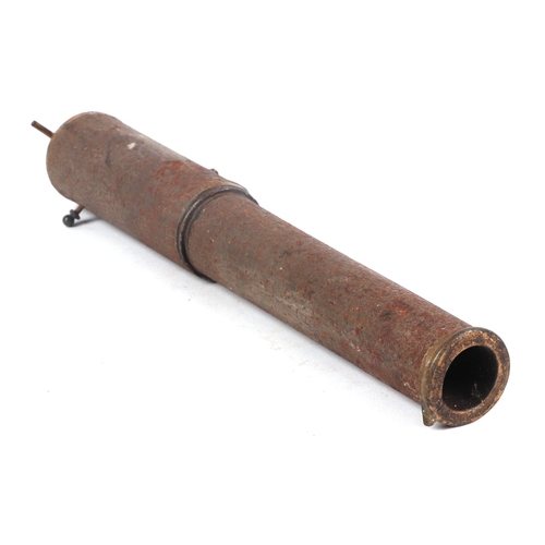 797 - A vintage tinplate cannon barrel, 38cms long.