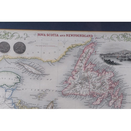 8 - J Rapkin (1813-1899) - British America - a 19th century map of America J & F Tallis, Illustrated Atl... 