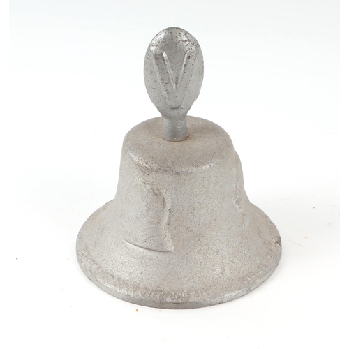 829 - An RAF Benevolent Fund 'Victory' bell, cast with metal from German aircraft shot down over Britain, ... 