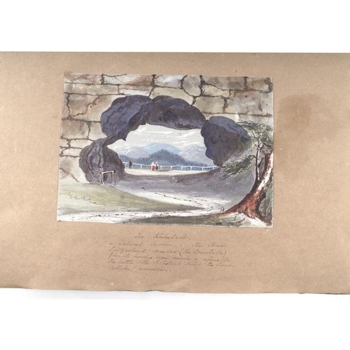 889 - Charles Porcher - a Grand Tour album containing sixty three watercolours depicting scenes of the Alp... 