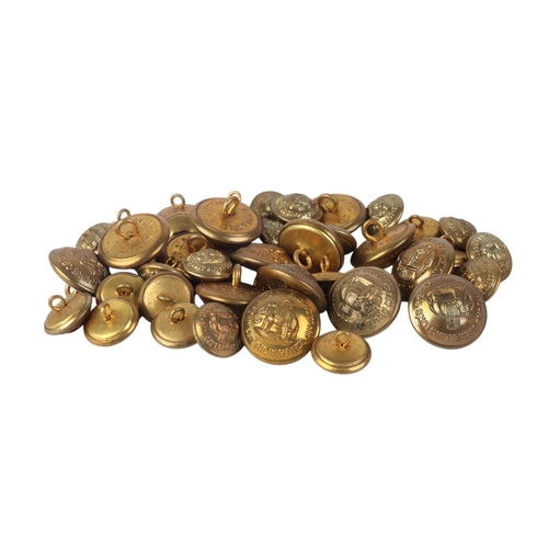 96 - A large quantity of brass military buttons, various regiments.