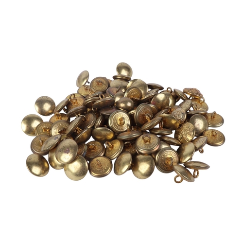 96 - A large quantity of brass military buttons, various regiments.