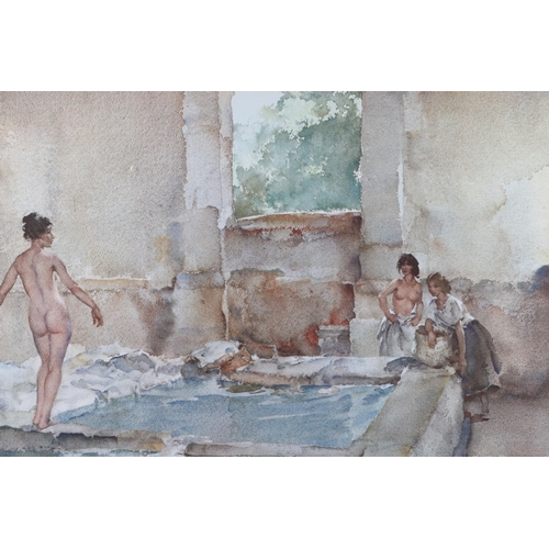 157 - Sir William Russell Flint (British 1880-1969) - Lavoir la Bastide - coloured print signed in pencil ... 