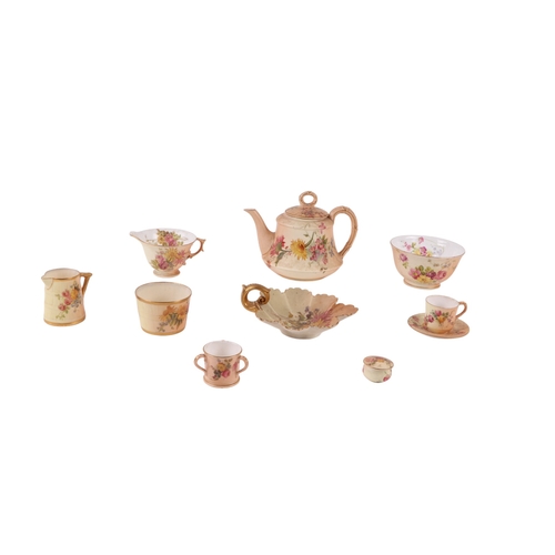 748 - A quantity of Royal Worcester blush ivory items to include teapot, cabinet cups and saucers, cream j... 