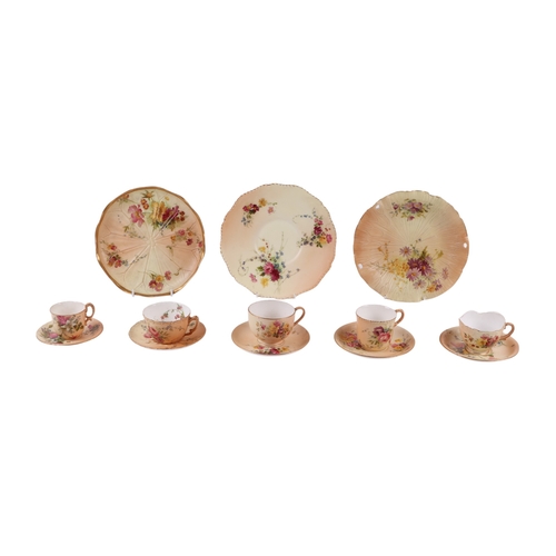 748 - A quantity of Royal Worcester blush ivory items to include teapot, cabinet cups and saucers, cream j... 