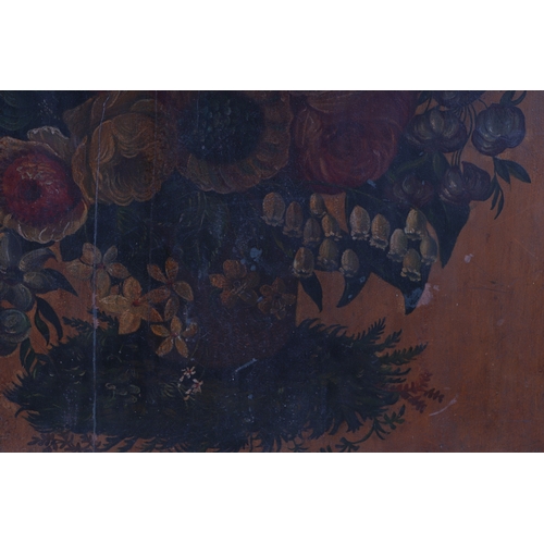 899 - Continental school - A Floral Still Life - oil on panel, 79 by 68cms, within original painted frame.