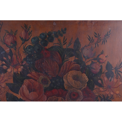 899 - Continental school - A Floral Still Life - oil on panel, 79 by 68cms, within original painted frame.