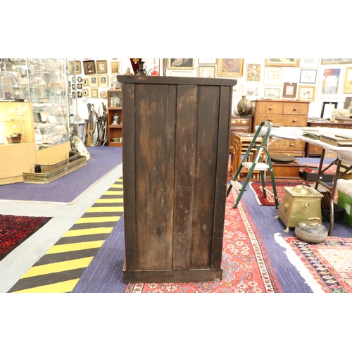 2523 - A mahogany shop display cabinet, the glazed door with gilt lettering 'Turkish Cigarettes', 59cms wid... 