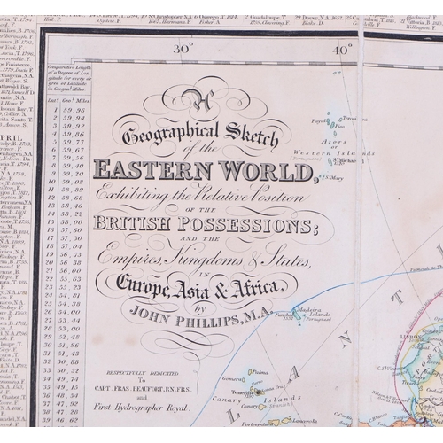 101 - Philips (John) Geographical Sketch of the Eastern World Exhibiting the Relative Position of the Brit... 