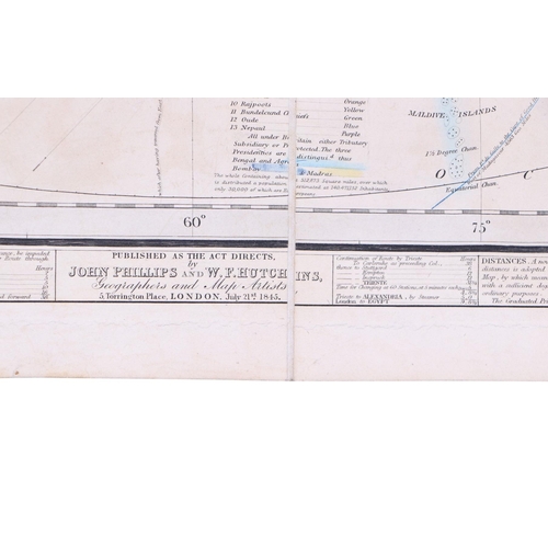 101 - Philips (John) Geographical Sketch of the Eastern World Exhibiting the Relative Position of the Brit... 