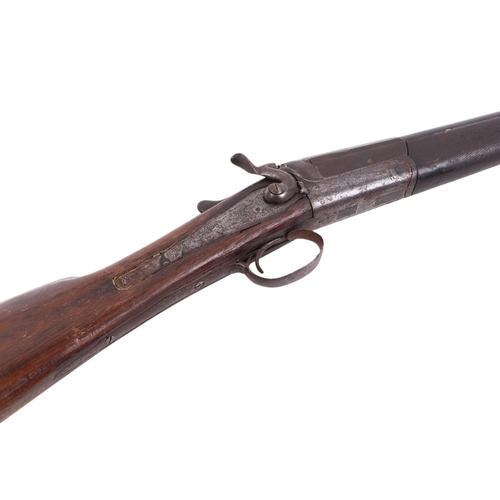 105 - A flintlock single barrel shotgun with smooth bore and walnut stock, with de-activation certificate ... 