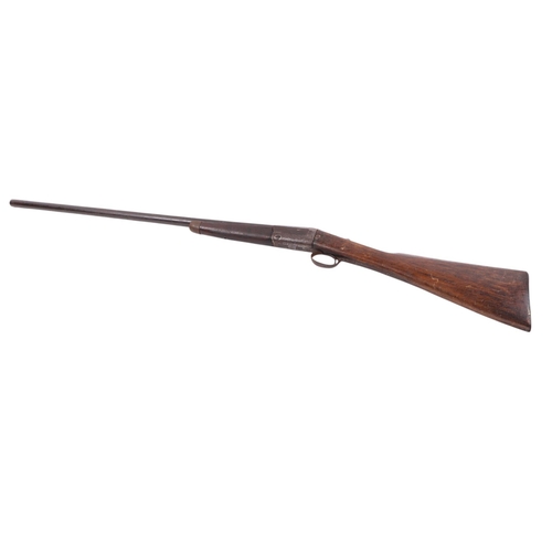 105 - A flintlock single barrel shotgun with smooth bore and walnut stock, with de-activation certificate ... 