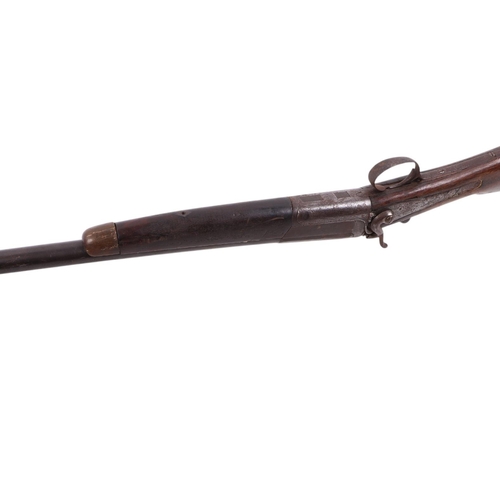 105 - A flintlock single barrel shotgun with smooth bore and walnut stock, with de-activation certificate ... 