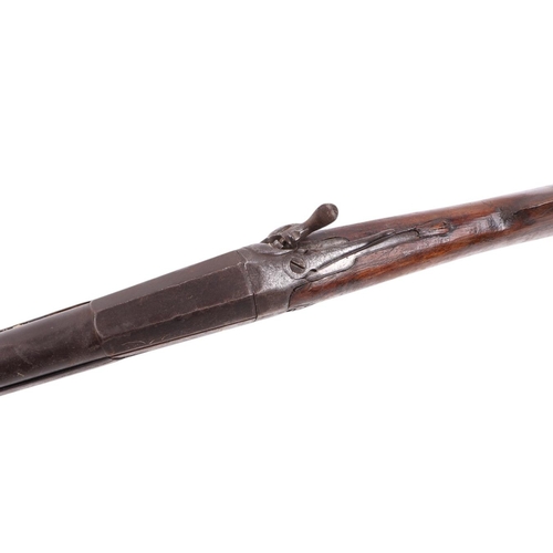 105 - A flintlock single barrel shotgun with smooth bore and walnut stock, with de-activation certificate ... 