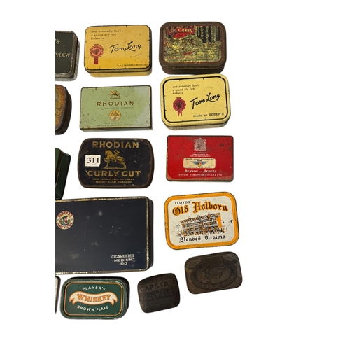 12 - A quantity of advertising tins, mainly tobacco related.