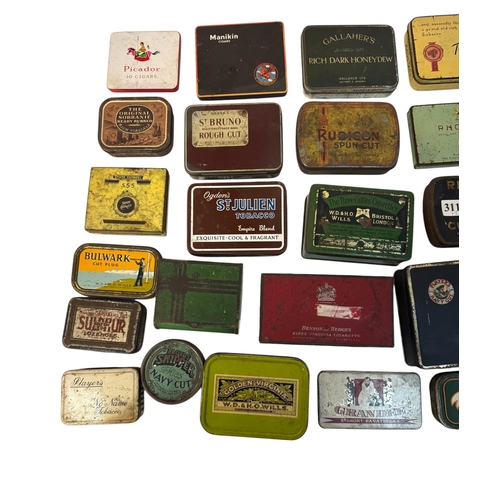 12 - A quantity of advertising tins, mainly tobacco related.