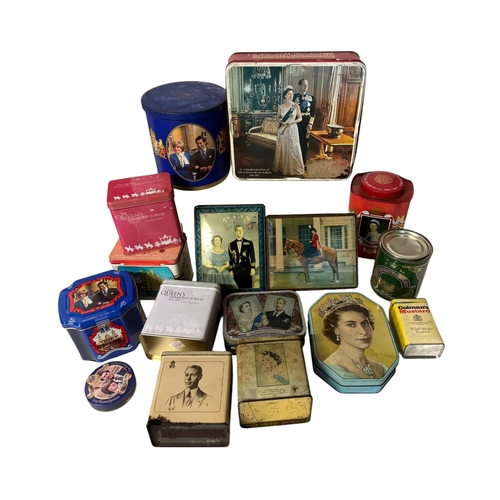 19 - A quantity of vintage advertising tins, mainly Royal Commemorative.