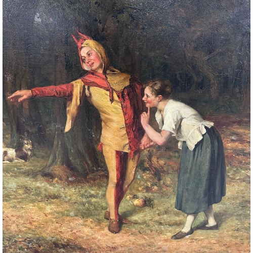 217 - James Hamilton ARSA (1853-1894) - As You Like It - oil on canvas, signed lower left, 72 by 101cms, f... 