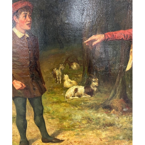 217 - James Hamilton ARSA (1853-1894) - As You Like It - oil on canvas, signed lower left, 72 by 101cms, f... 