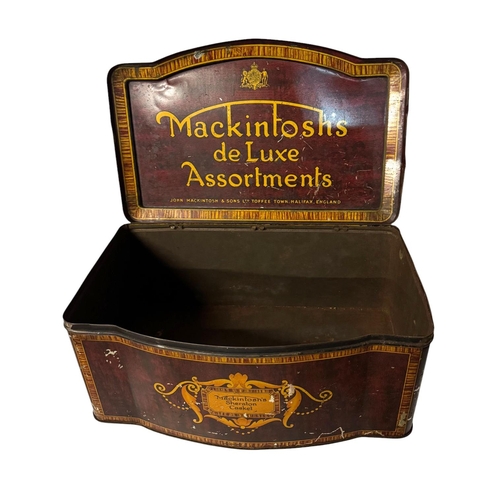 23 - A quantity of vintage advertising tins to include Mackintosh's De Luxe Assortments.