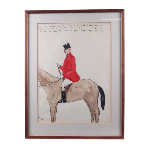 238 - Vivian Wagg (British school) Hunting and Country Sports Pursuits caricatures depicting ladies and ge... 