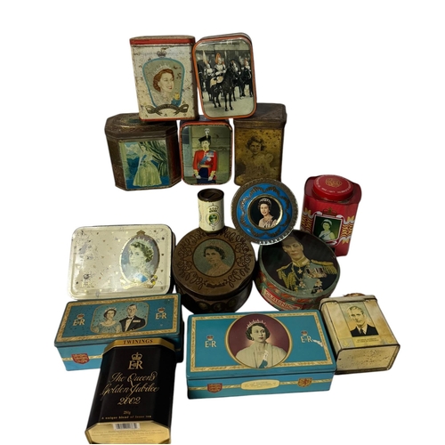 25 - A quantity of vintage Royal Commemorative advertising tins.