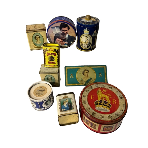 25 - A quantity of vintage Royal Commemorative advertising tins.