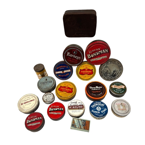 31 - A group of vintage advertising tins, mainly tobacco related.