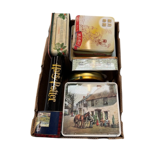 37 - A large quantity of modern advertising tins (five boxes).