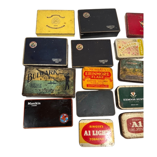 4 - A quantity of vintage advertising tins, mainly tobacco related.