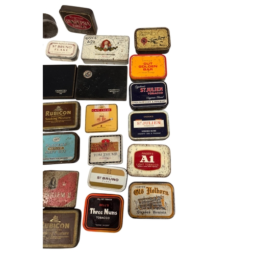 4 - A quantity of vintage advertising tins, mainly tobacco related.