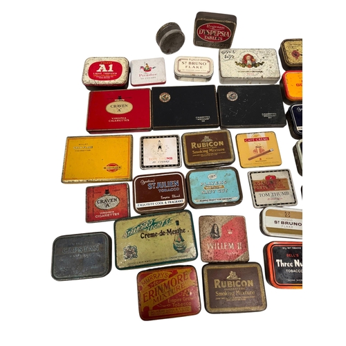 4 - A quantity of vintage advertising tins, mainly tobacco related.