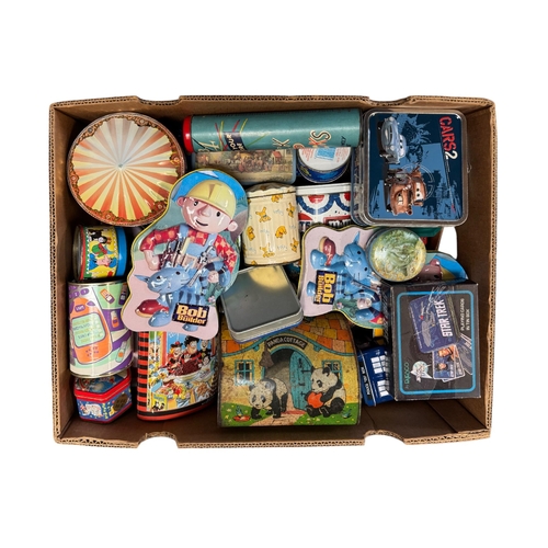 41 - A large quantity of modern advertising tins (five boxes).