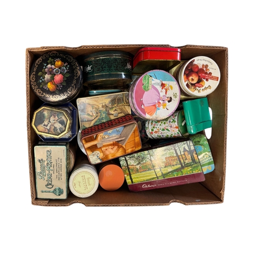 41 - A large quantity of modern advertising tins (five boxes).