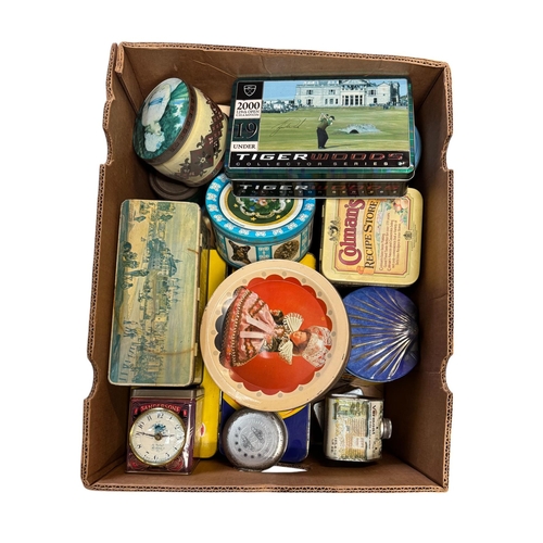 43 - A large quantity of modern advertising tins (five boxes).