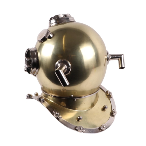 454 - A contemporary model of a deep sea diver's helmet.