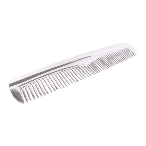 456 - A large shop display novelty polished aluminium comb, 78cms long.