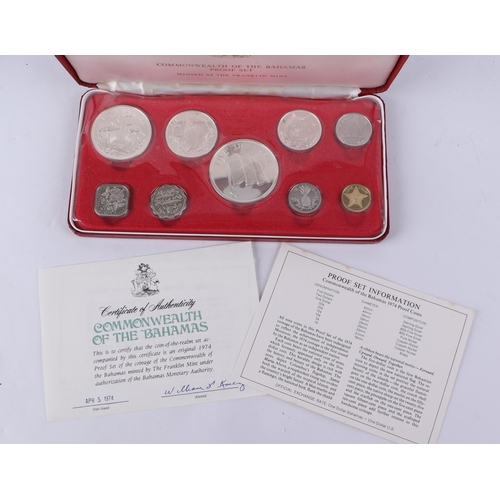 459 - Silver proof coins and sets - Canada, Barbados, Bahamas and Alderney.