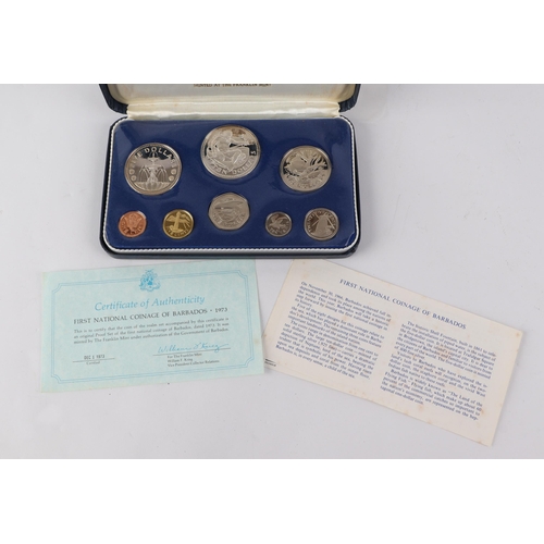 459 - Silver proof coins and sets - Canada, Barbados, Bahamas and Alderney.