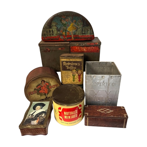 46 - A quantity of vintage advertising tins