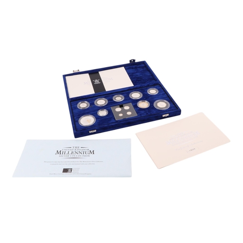 460 - A Millennium silver proof 13 coin set including Maundy coins, cased with certificate of authenticity... 