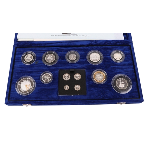 460 - A Millennium silver proof 13 coin set including Maundy coins, cased with certificate of authenticity... 